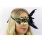 Venetian Mask w/ Feathers - Black