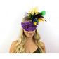 Venetian Mask w/ Feathers - Purple
