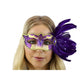 Venetian Mask w/ Feathers - Purple