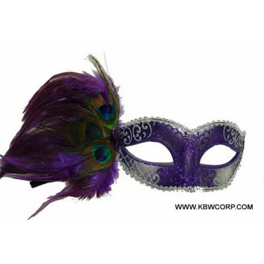 Venetian Peacock Mask - Purple
