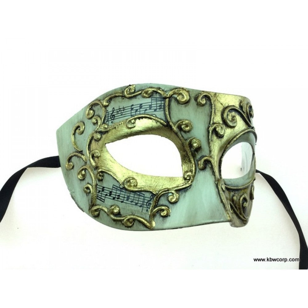 Venetian Style Mask - White