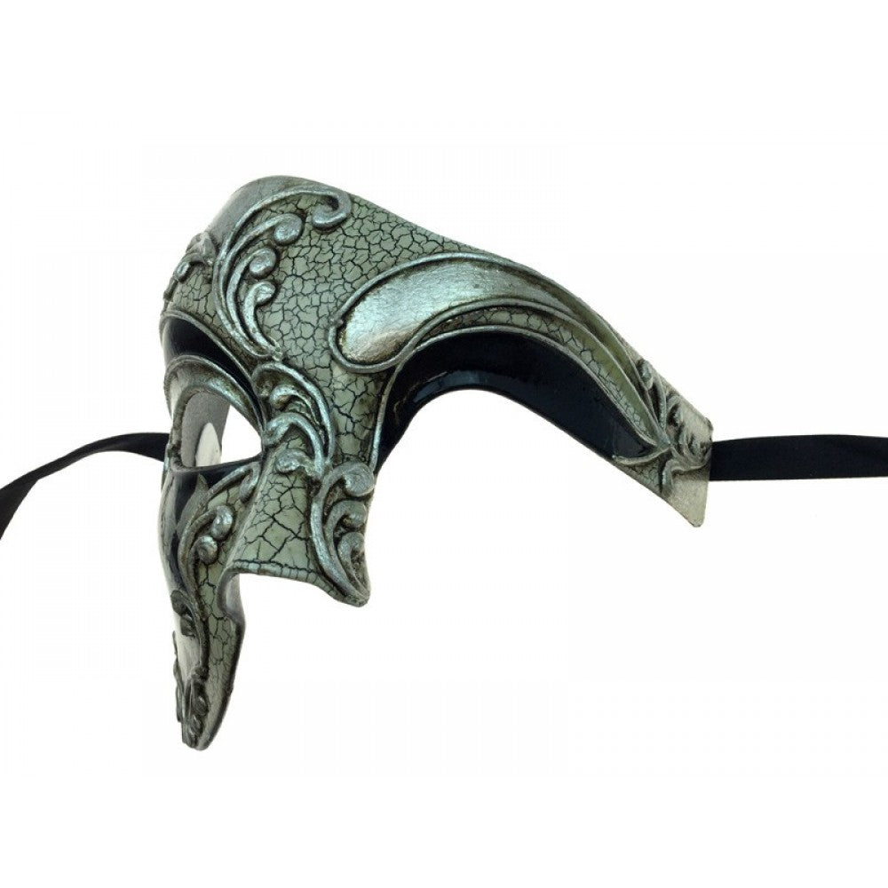 Venetian Man Mask - Silver