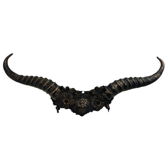 Vintage Styled Horned Headband - Bronze