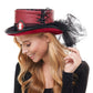 Women's Lace Top Hat - Red