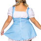 Women's Plus Gingham Dress: Blue/White