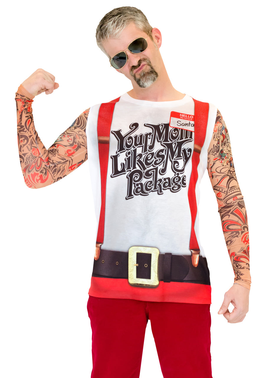 Sweater Tee: Christmas Tattoos & Suspenders