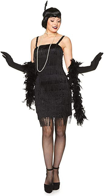 Johnnie Brocks Women's Black Flapper Dress