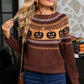 Pumpkin Polka Dot Halloween Knit Sweater