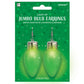 Jumbo Bulb Earrings: Green