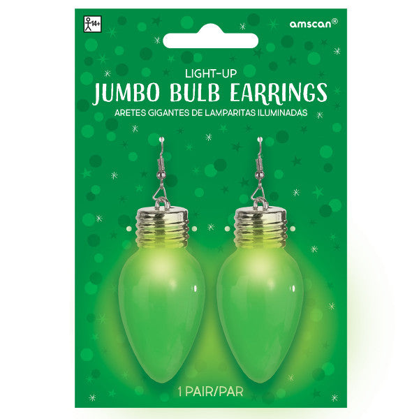 Jumbo Bulb Earrings: Green