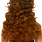 24'' Long Curly Wig w/ Half Up Pony - Brown