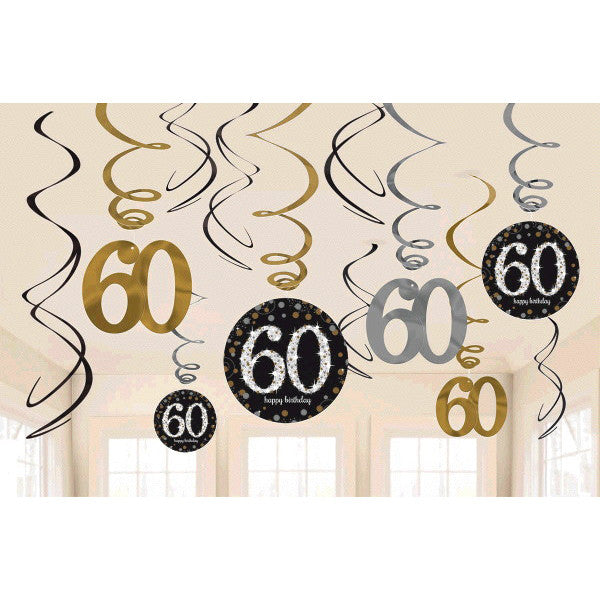 Swirl Decorations - 60th