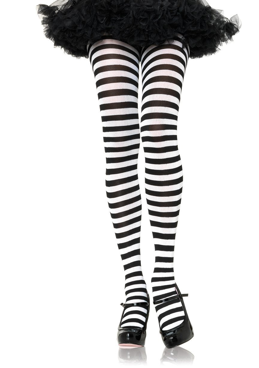 Nylon Striped Tights