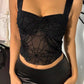 Spider Web Mesh Sheer Slim Fit Tank Top