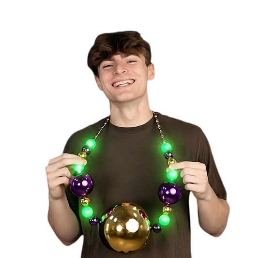 Ultimate Mardi Gras LED Jumbo Balls Necklace