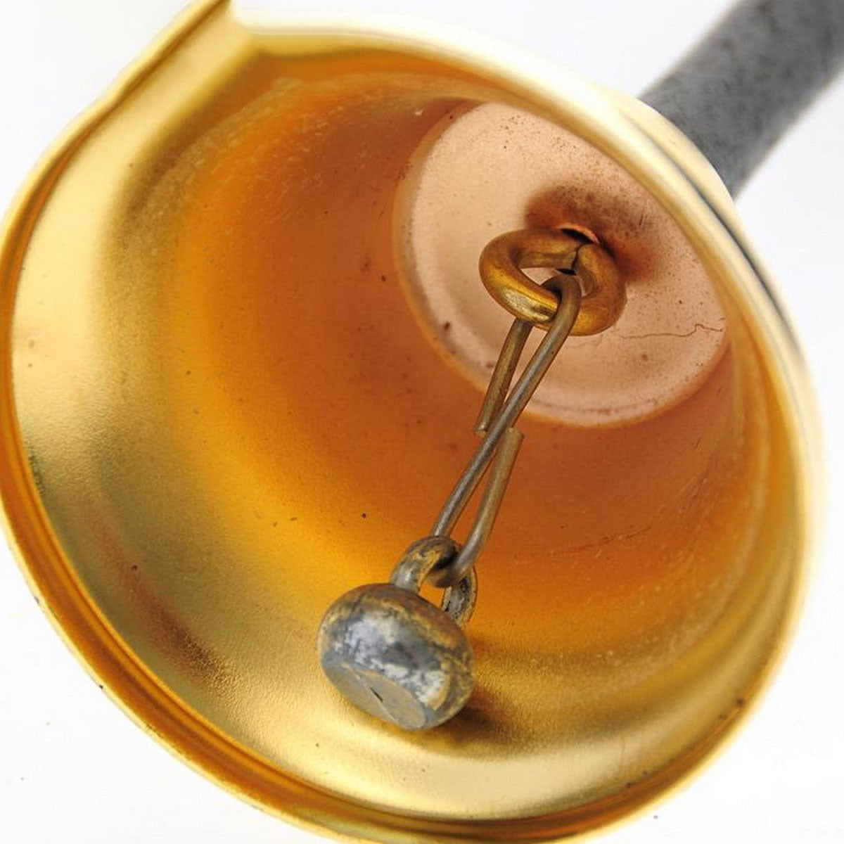 Gold Christmas Hand Bell with Wooden Handle V3