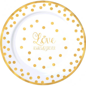 10" Premium Plastic Plates - Love (10ct.)