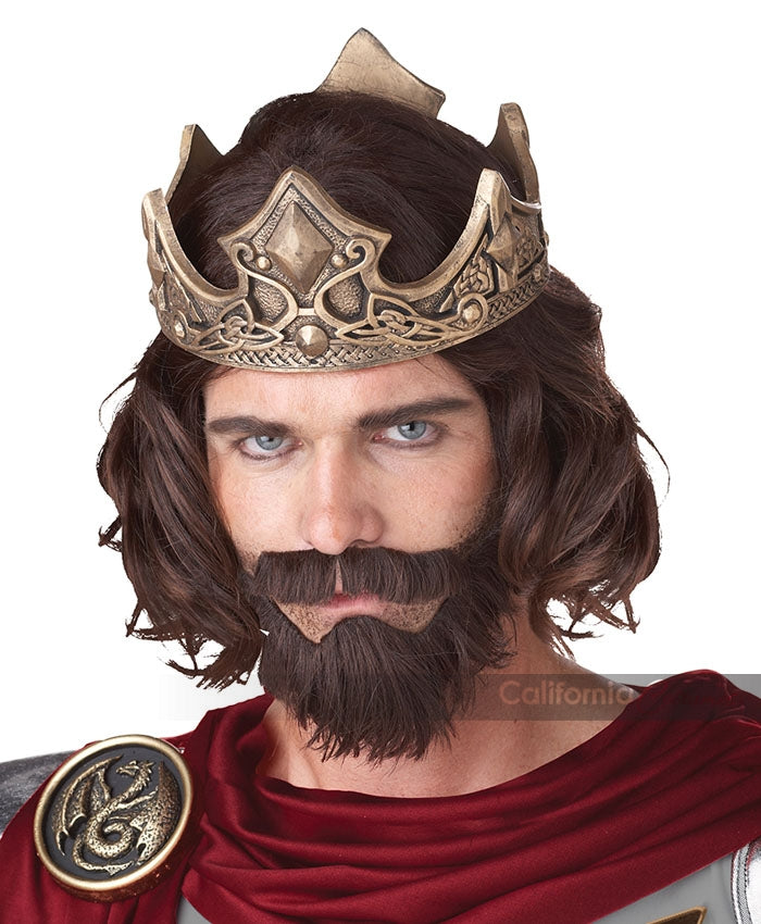 Medieval King Wig: Brown