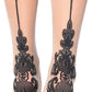 Baroque Backseam Stocking - Nude/Black