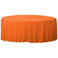 Plastic Table Cover: Round - Orange