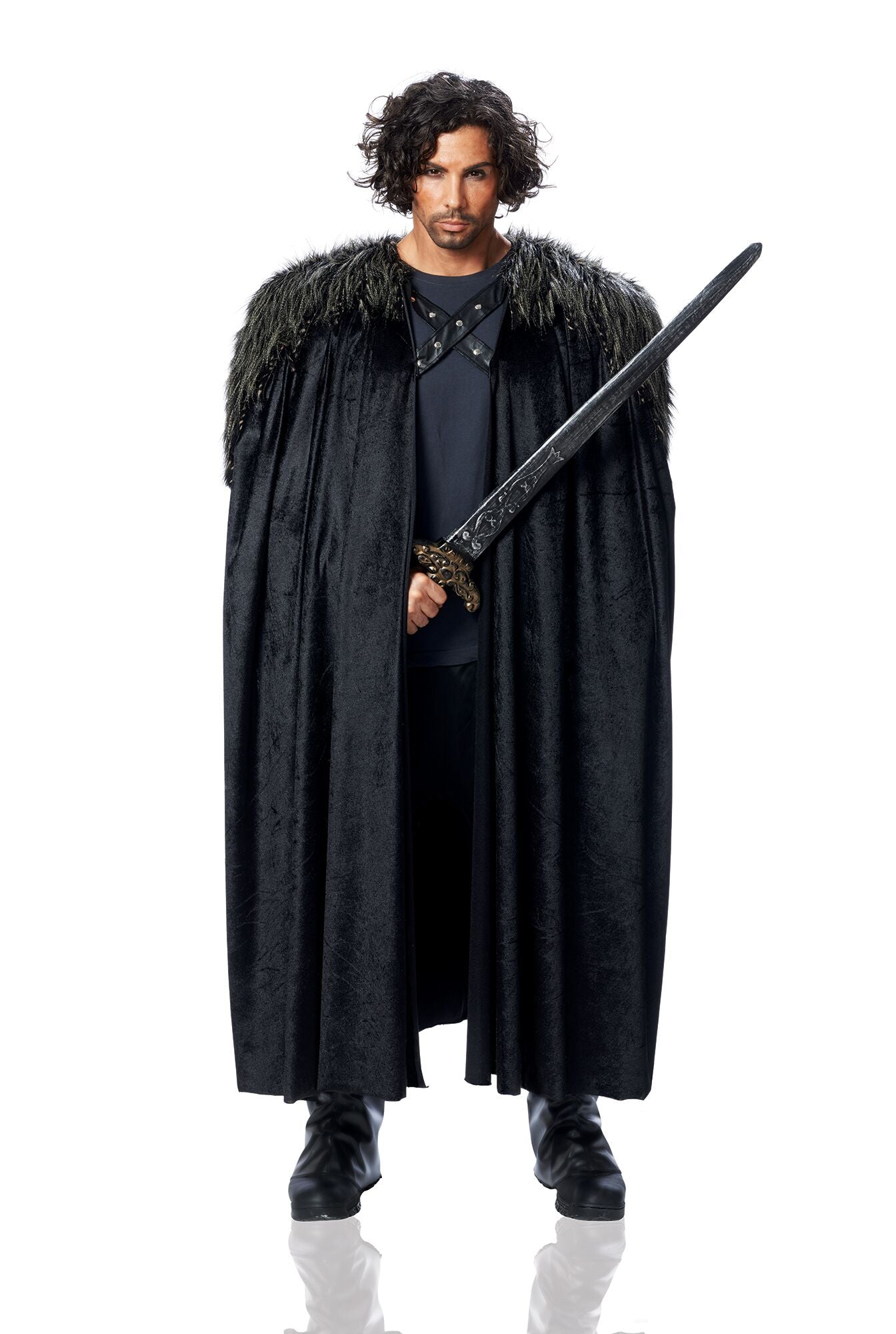 Medieval King Cape - Black