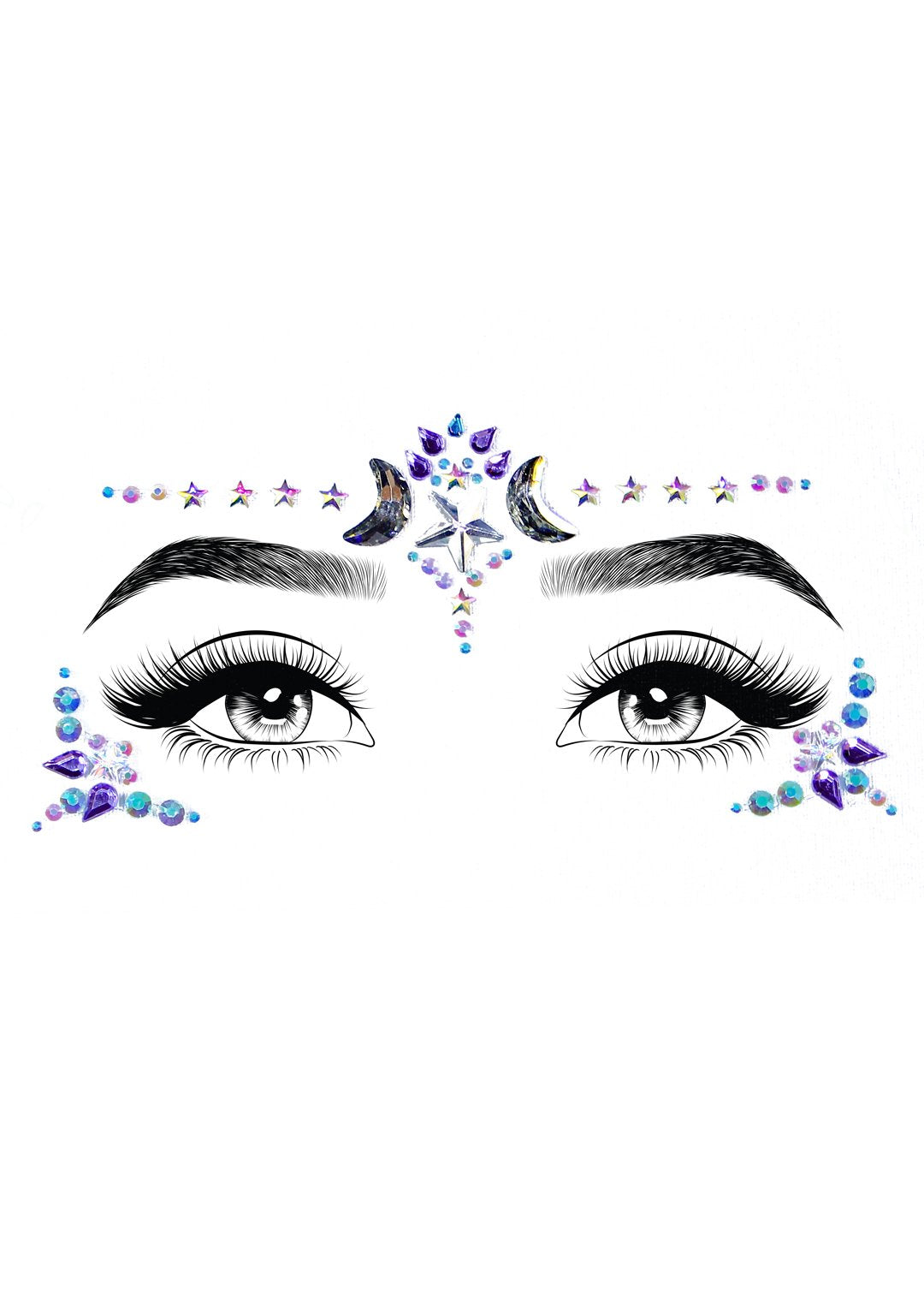 Face Jewels Stickers: Mystic