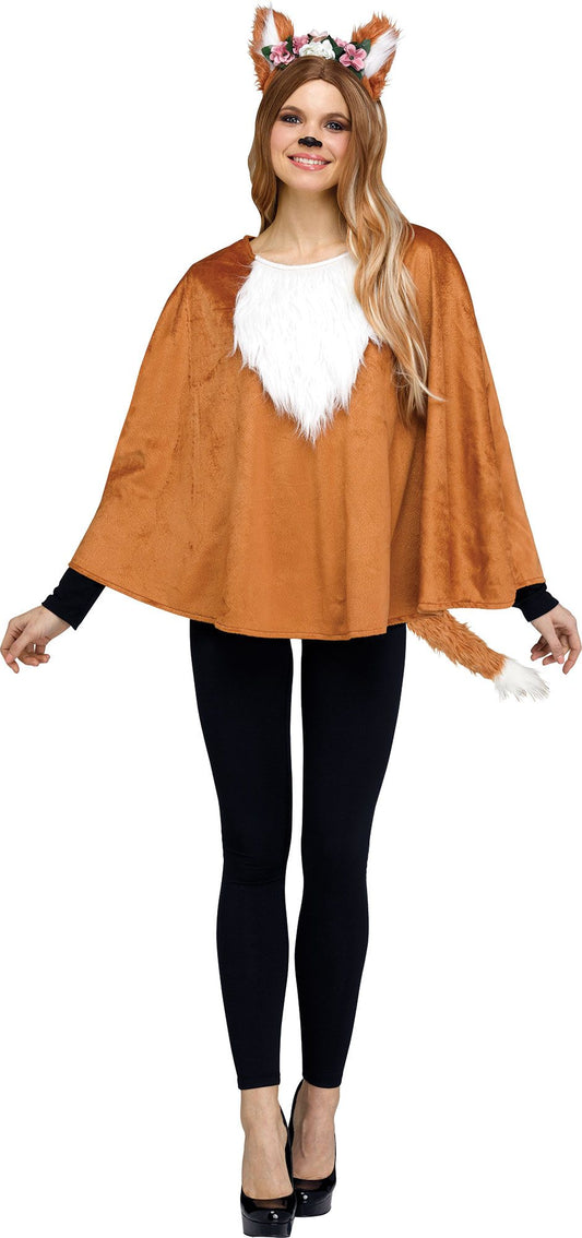 DLX. Animal Poncho - Fox