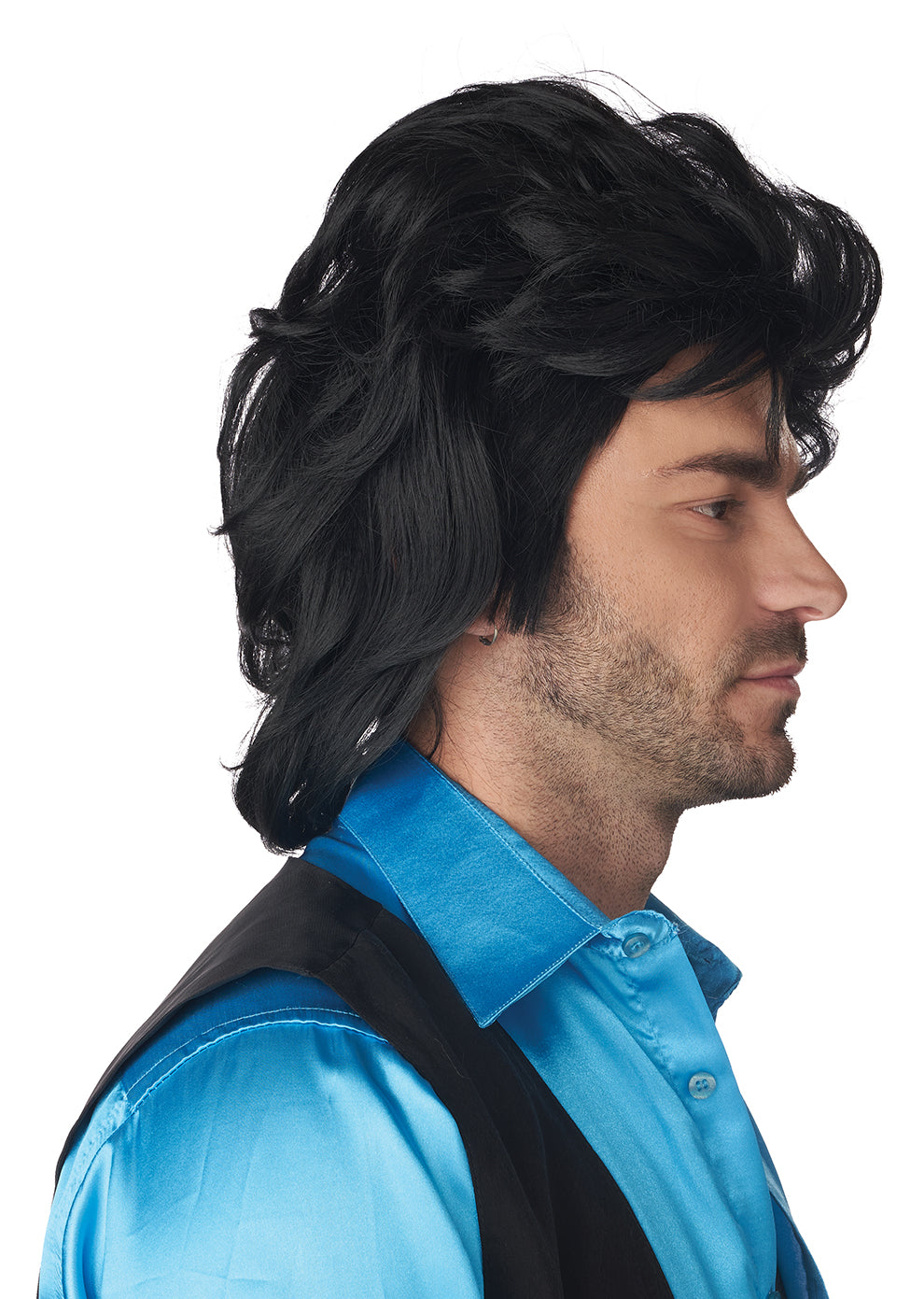 The Full House Mullet Wig - Black