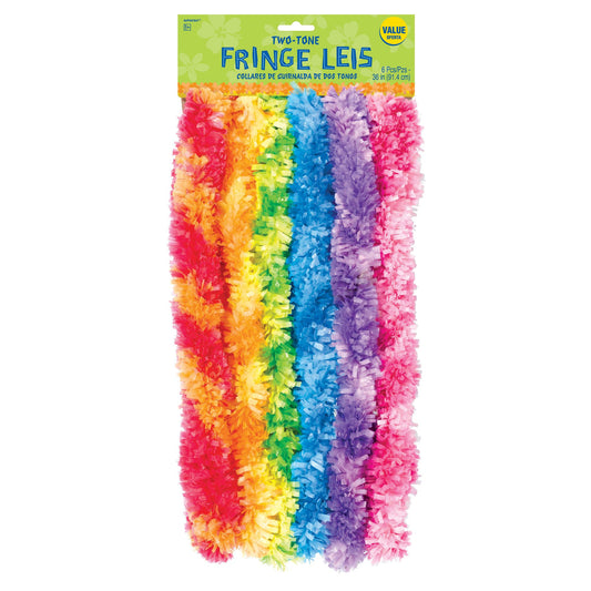 Two-Tone Fringe Leis