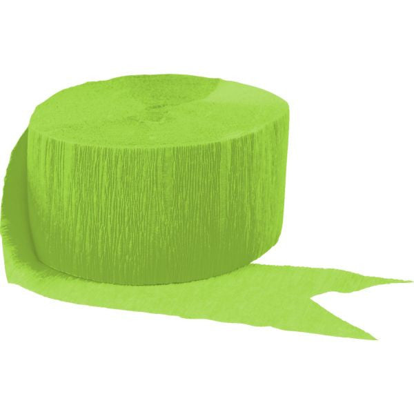 81' Crepe Streamer:  Kiwi Green