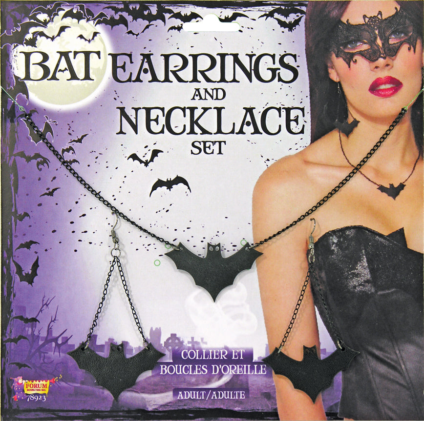 Bat Earrings & Necklace