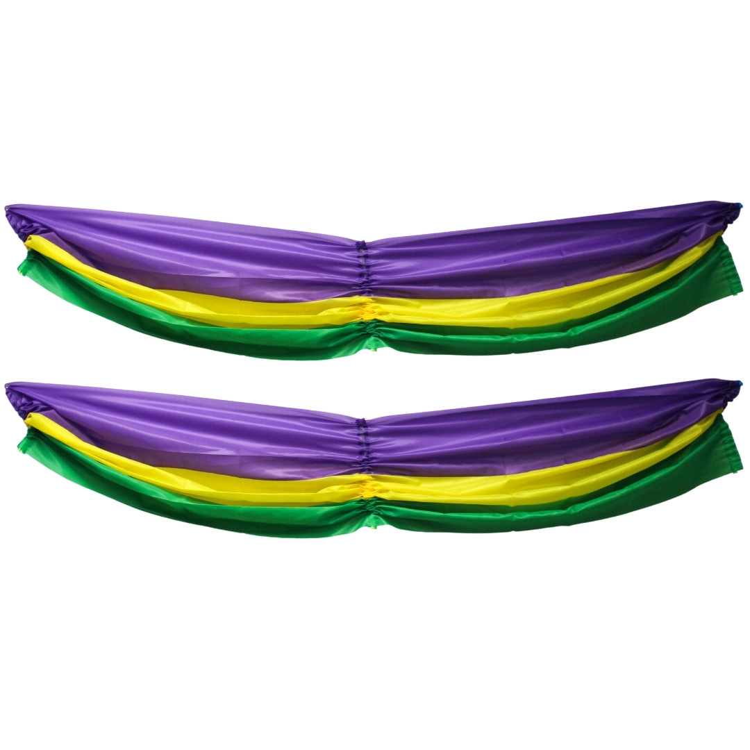 Purple, Green and Yellow Bunting - 5' X 10"