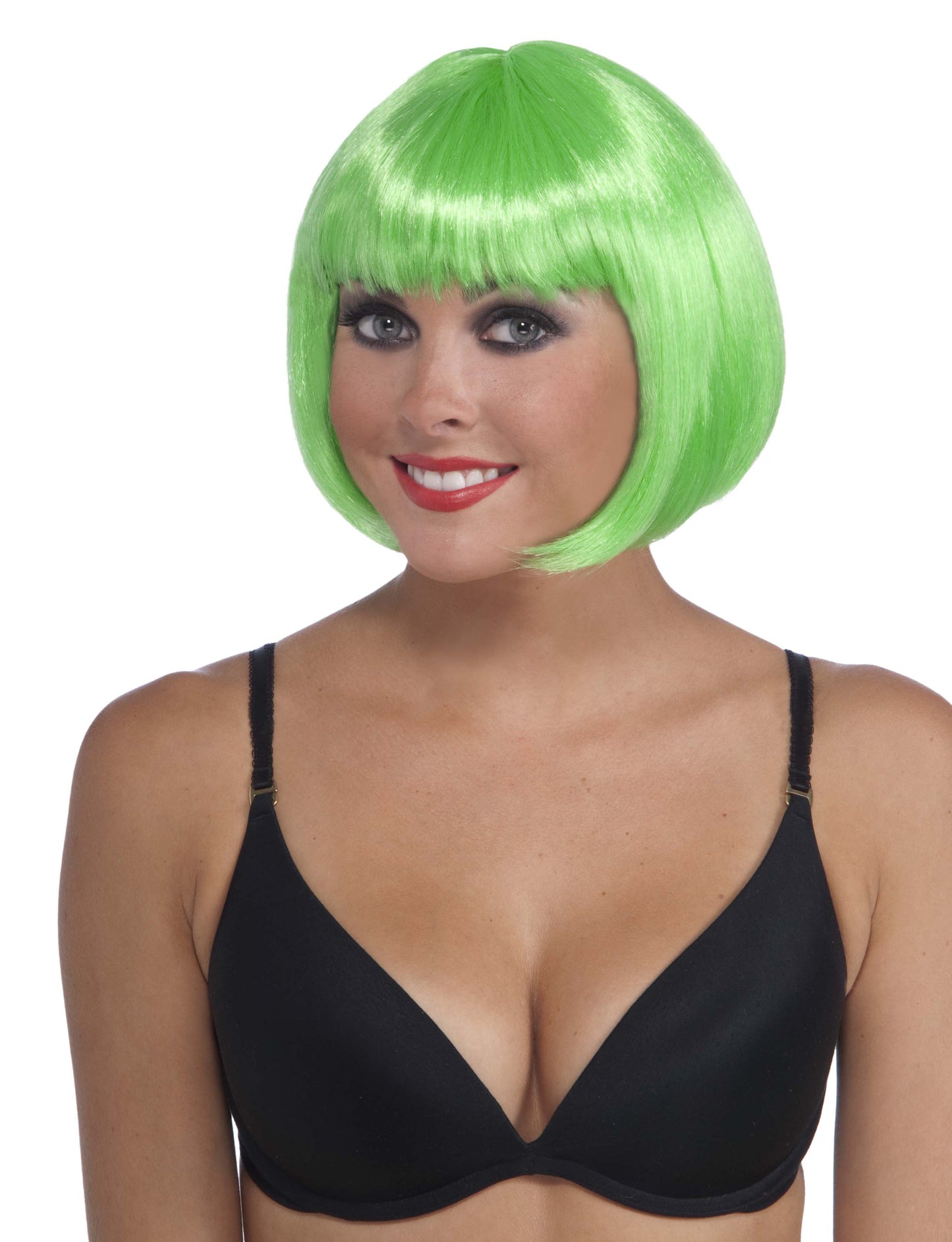 Adult Sassy Bob Wig: Neon Green