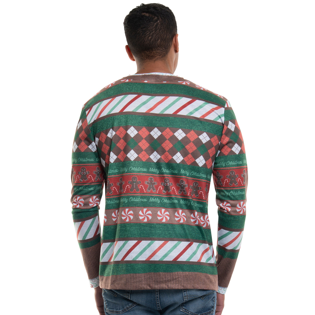 Sweater Tee: Candy Cane Cardigan