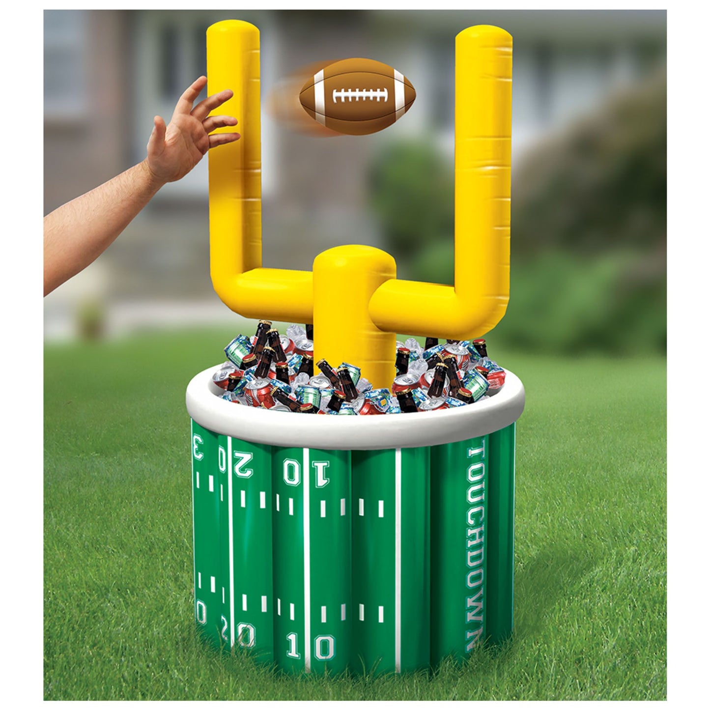 Football Goal Posts Jumbo Inflatable Cooler with Football