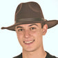 Deluxe Felt Trilby Hat: Brown