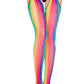 Rainbow Zig Zag Suspender Pantyhose