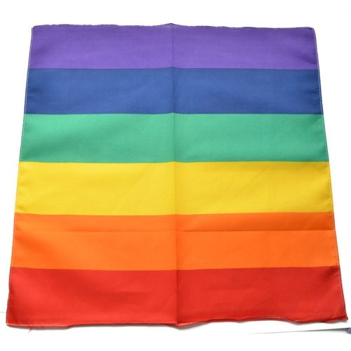 A rainbow bandana for Pride month.