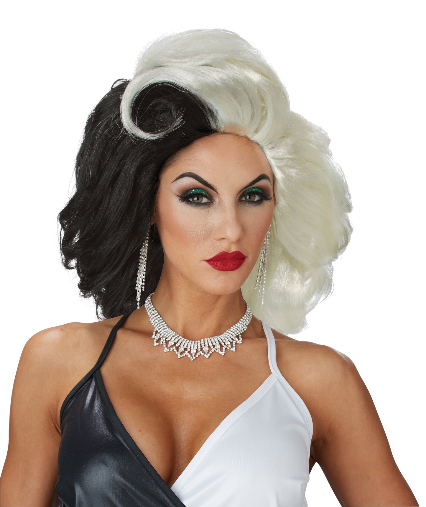 Cruel Diva Wig: White/Black