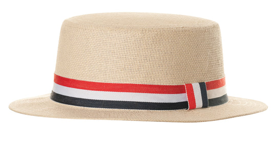 Straw Hat With Flag Band