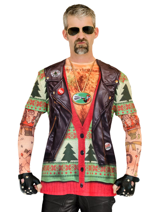 Sweater Tee: Biker w/ Tattoos