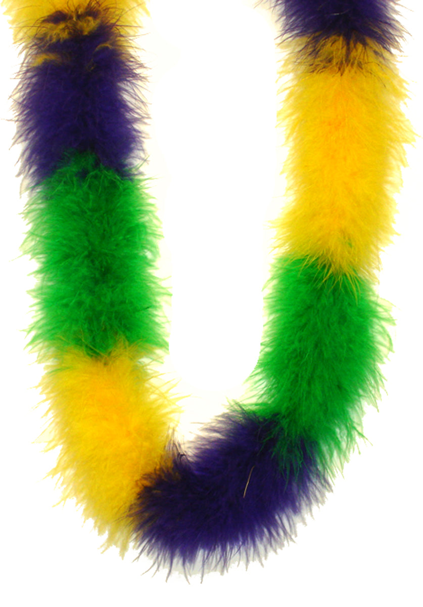 36” Fluffy Boa (9GM) - Mardi Gras Mix