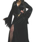 A woman wearing Plus Size Elvira Costume. 