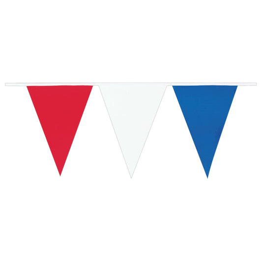 Small Outdoor Pennant Banner Flags - Red/White/Blue
