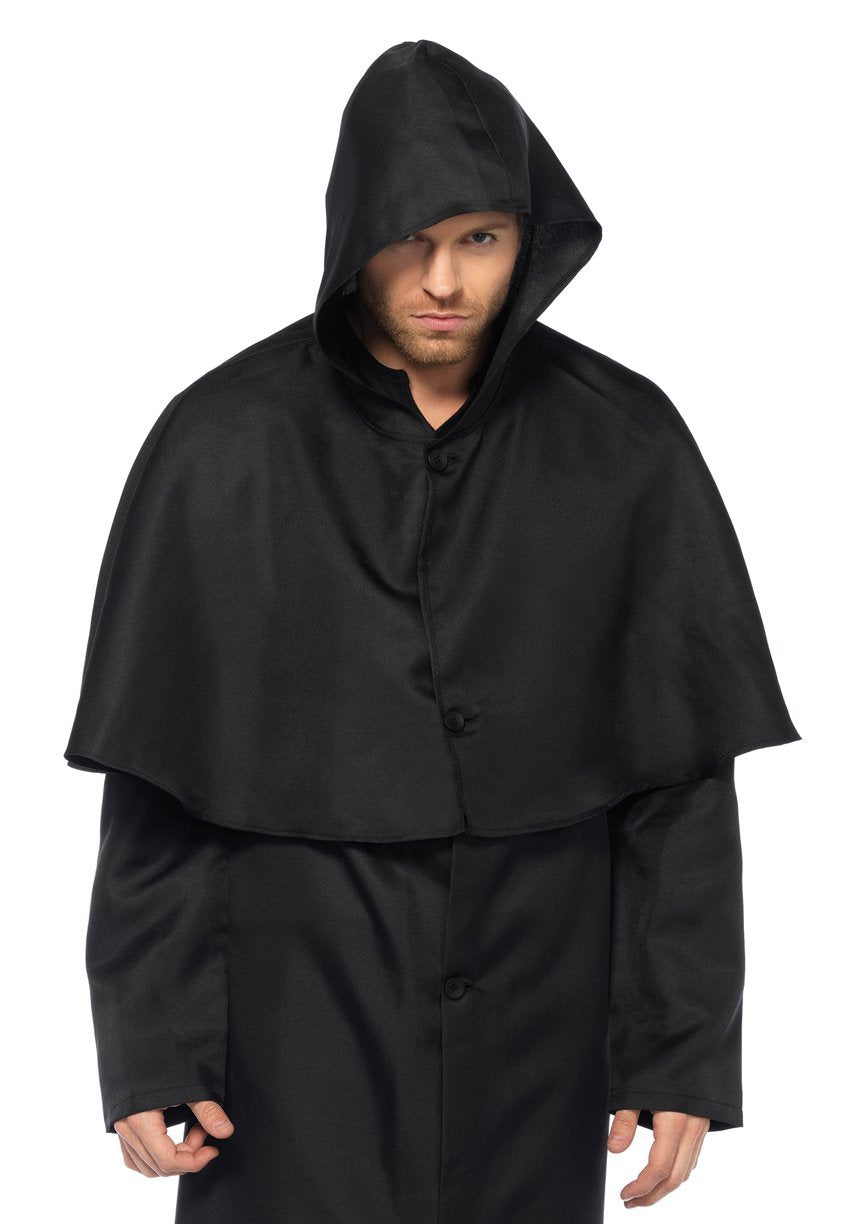Hooded Button Front Cloak
