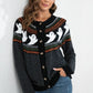 Retro Halloween Polka Dot Ghost Knit Cardigan