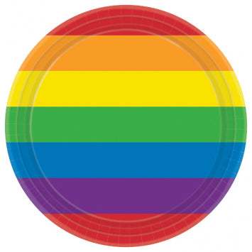 7” Round Plates - Rainbow