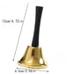 Gold Christmas Hand Bell with Wooden Handle V2