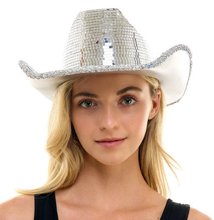 Mirror Ball Disco Cowboy Hat