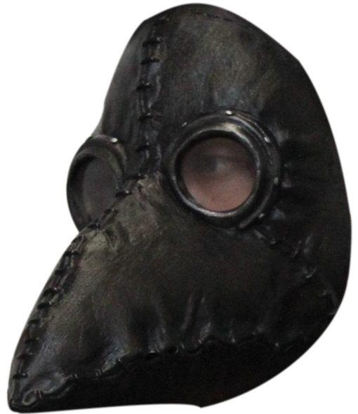 Plague Doctor Latex Face Mask: Black